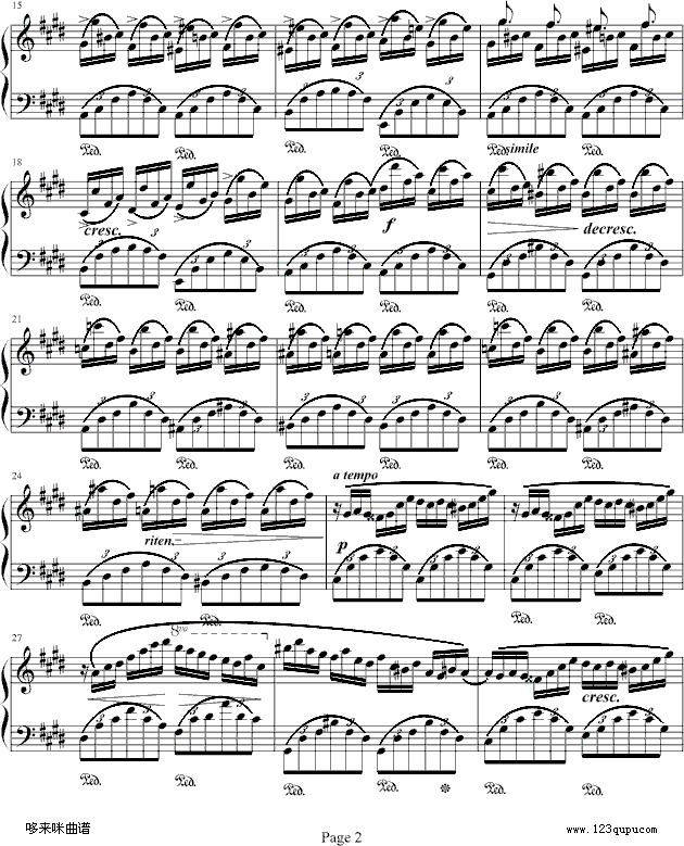 Fantasie Impromptu-肖邦钢琴曲谱（图2）