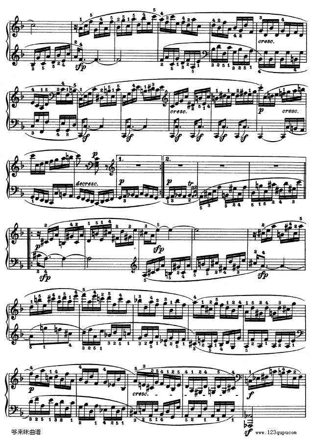 第二十二钢琴奏鸣曲-Op.54-贝多芬钢琴曲谱（图7）