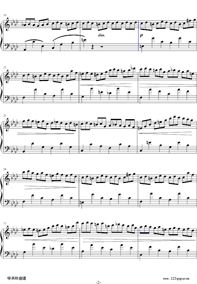 练习曲Op.25 No.2-肖邦钢琴曲谱（图2）