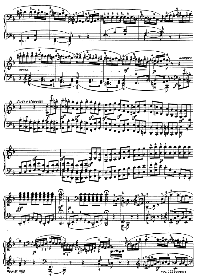 第二十二钢琴奏鸣曲-Op.54-贝多芬钢琴曲谱（图4）