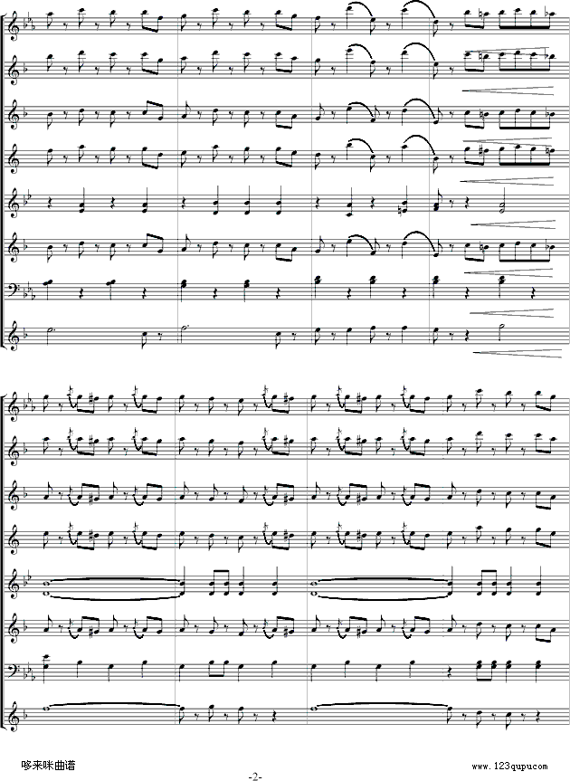 拉德斯基进行曲-总谱-约翰·斯特劳斯钢琴曲谱（图2）