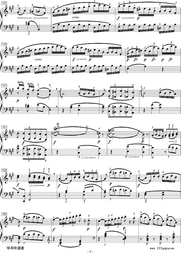 莫扎特D大调钢琴奏鸣曲K.284-莫扎特钢琴曲谱（图9）