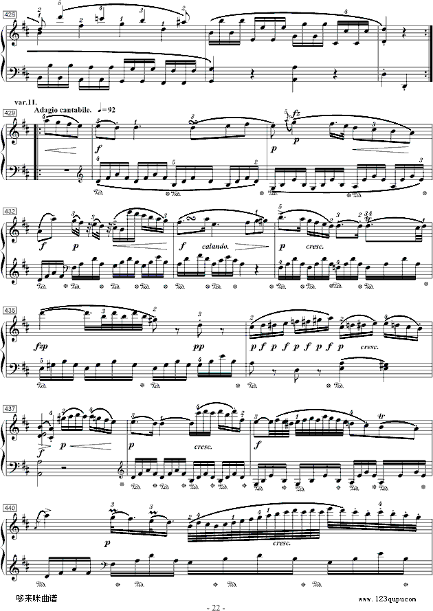 莫扎特D大调钢琴奏鸣曲K.284-莫扎特钢琴曲谱（图22）