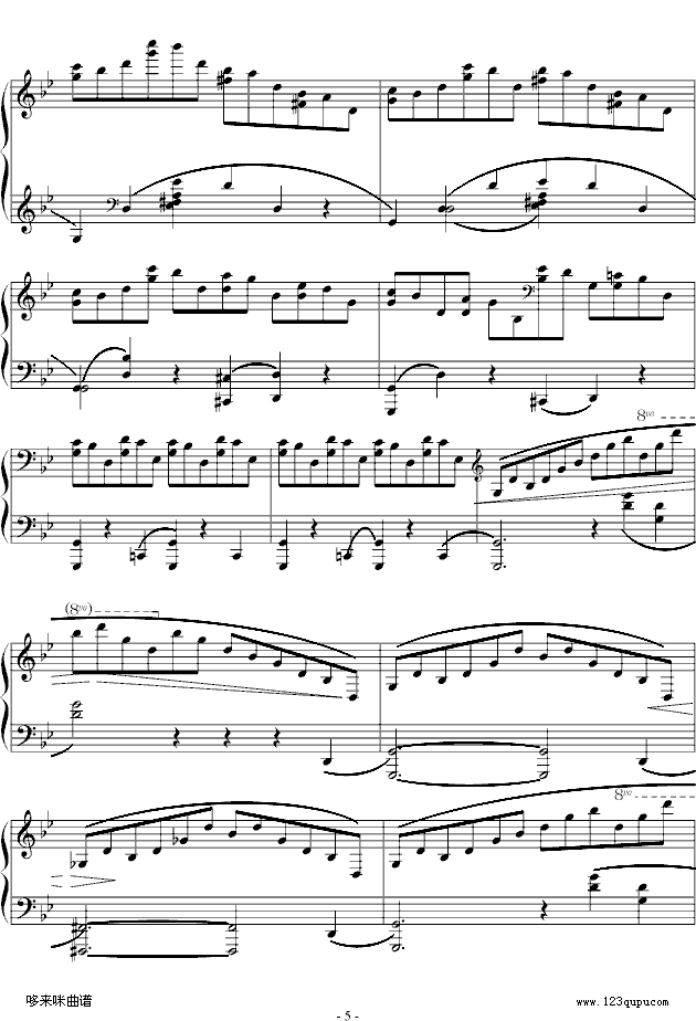 G小调叙事曲-肖邦钢琴曲谱（图5）