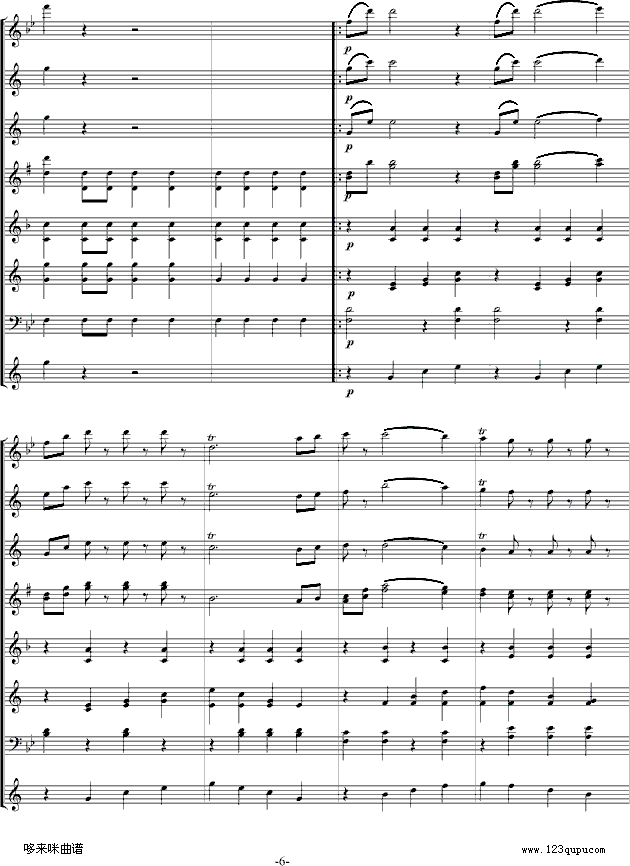 拉德斯基进行曲-总谱-约翰·斯特劳斯钢琴曲谱（图6）