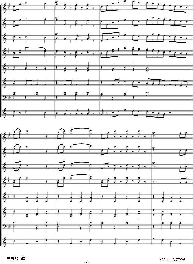拉德斯基进行曲-总谱-约翰·斯特劳斯钢琴曲谱（图8）