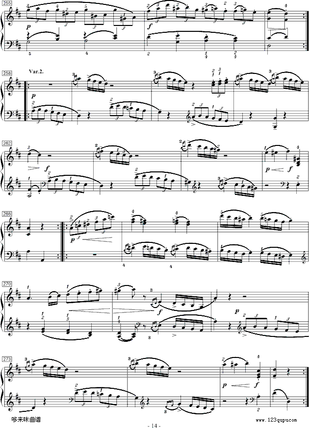 莫扎特D大调钢琴奏鸣曲K.284-莫扎特钢琴曲谱（图14）