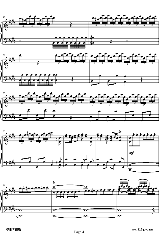 四季·春-维瓦尔第钢琴曲谱（图4）