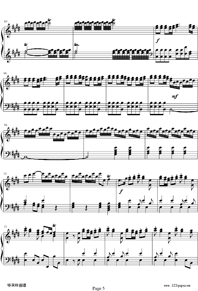 四季·春-维瓦尔第钢琴曲谱（图5）