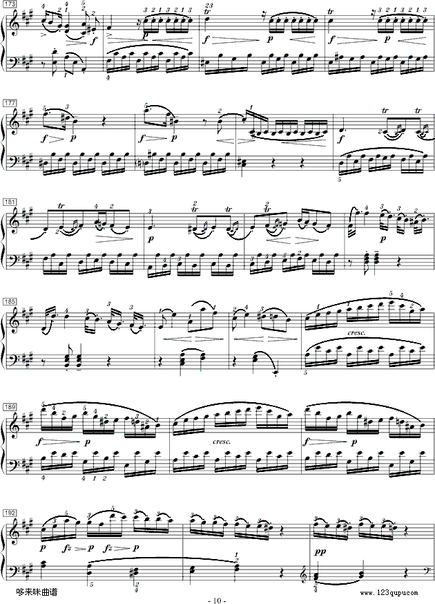 莫扎特D大调钢琴奏鸣曲K.284-莫扎特钢琴曲谱（图10）