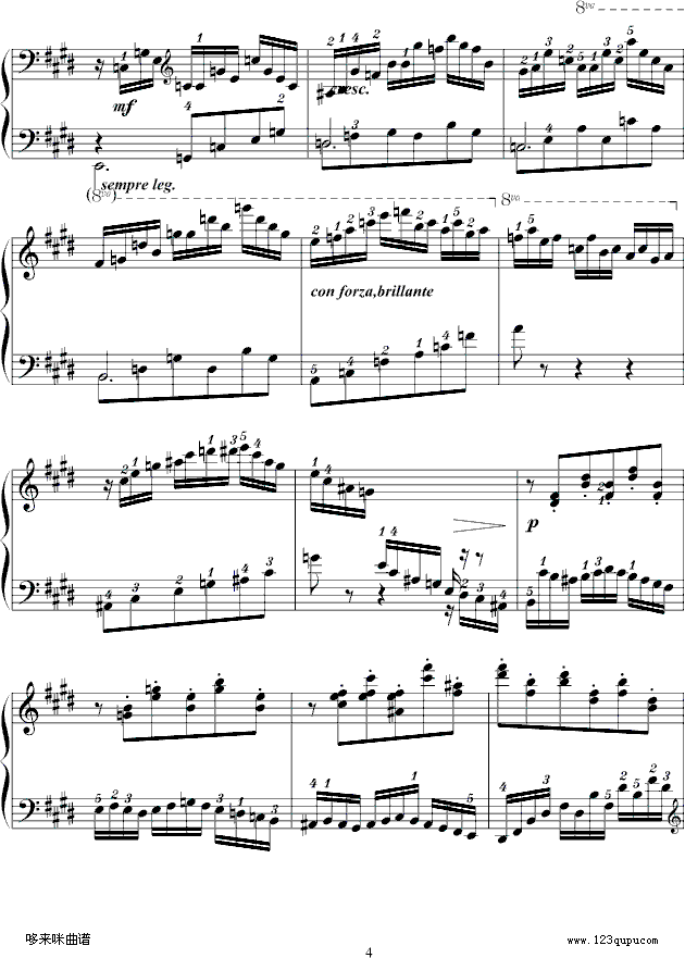 练习曲Op.72 No.1-莫什科夫斯基钢琴曲谱（图4）