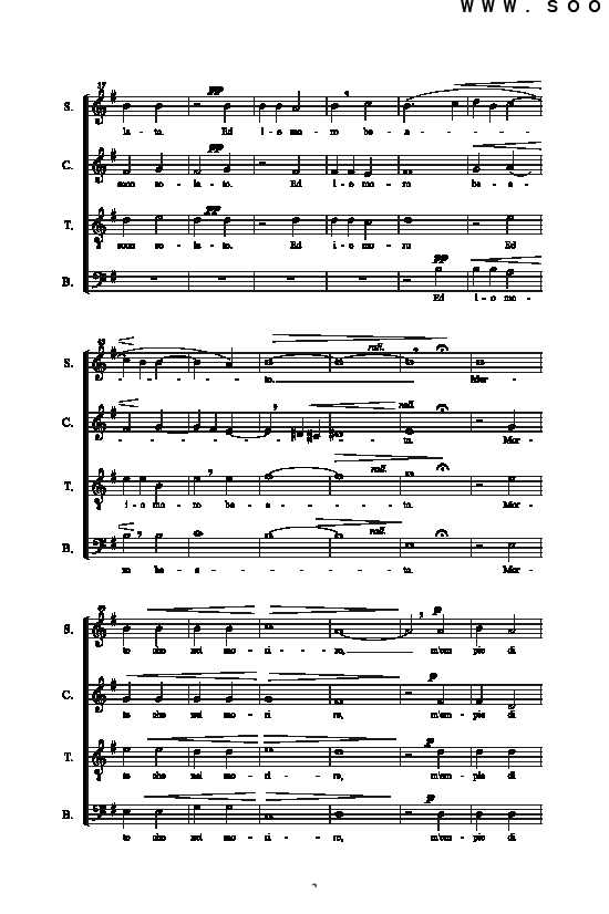 洁白温柔的天鹅 合唱谱钢琴曲谱（图3）