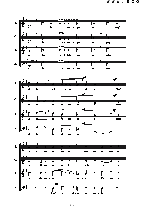 洁白温柔的天鹅 合唱谱钢琴曲谱（图2）