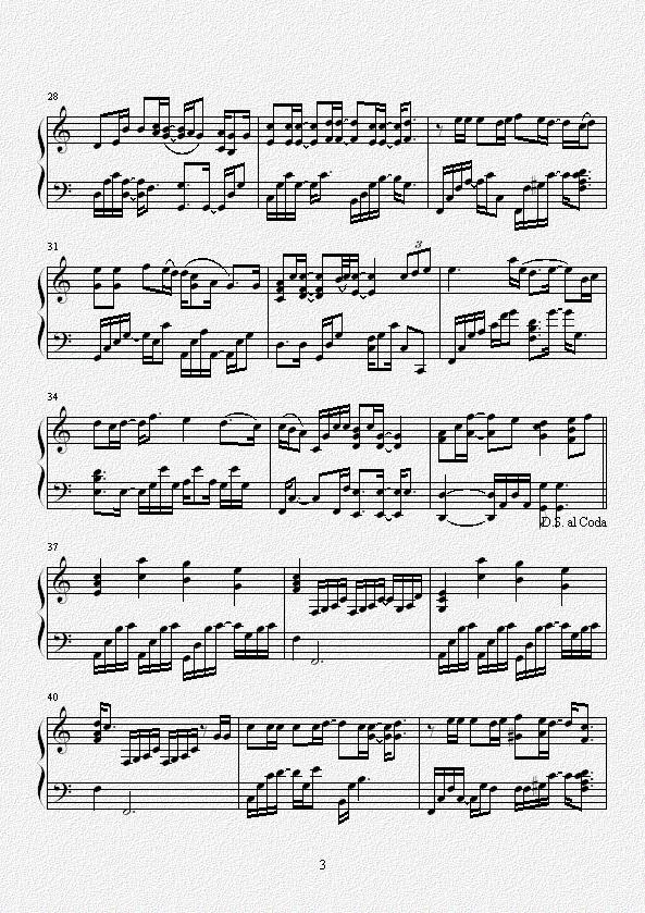 THANKS TO钢琴曲谱（图3）