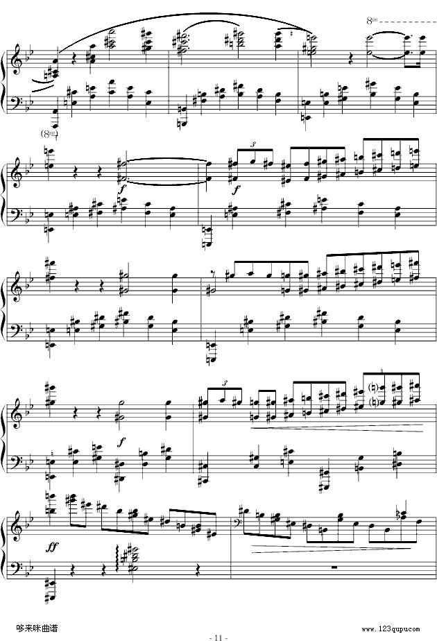 G小调叙事曲-肖邦钢琴曲谱（图11）