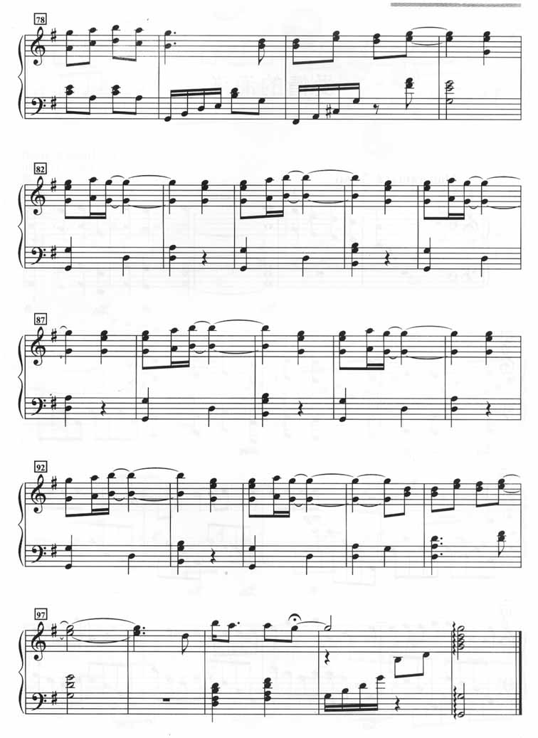 白色恋歌（钢琴谱）[不同版本]钢琴曲谱（图5）