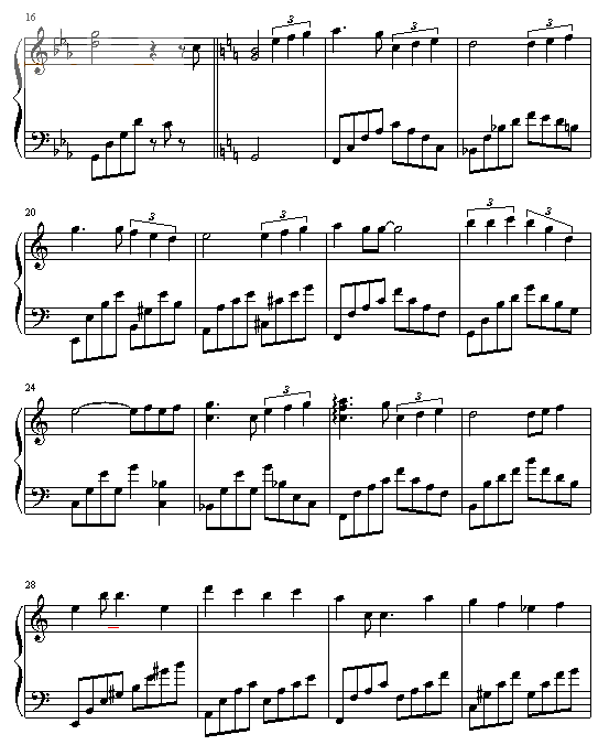 想唱就唱的五綫譜钢琴曲谱（图2）