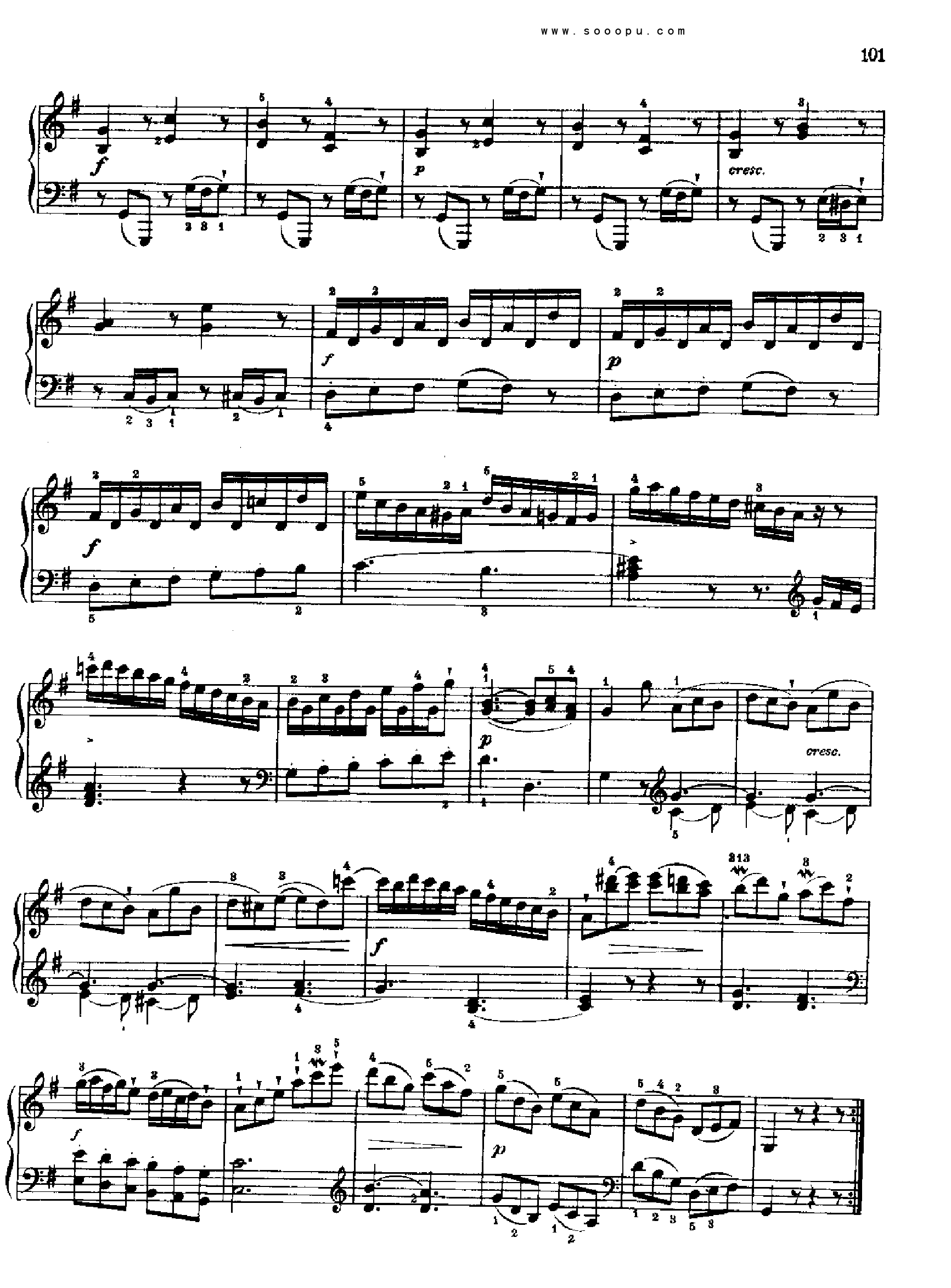奏鸣曲十(献给奥恩布鲁格的姐妹们)1780年出版 键盘类 钢琴钢琴曲谱（图12）