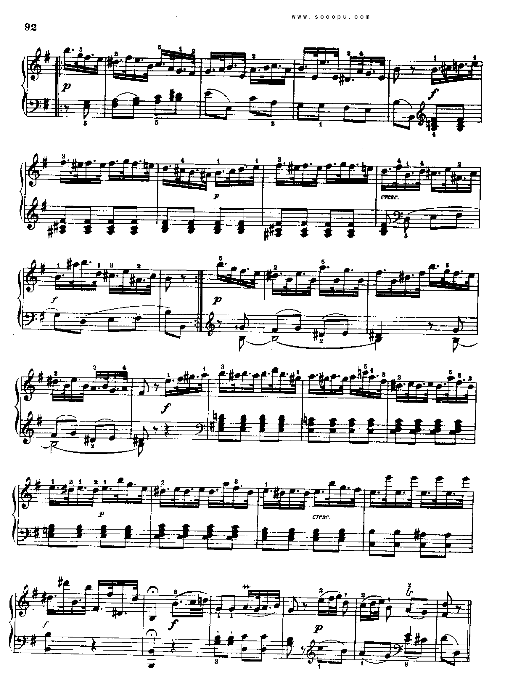 奏鸣曲十(献给奥恩布鲁格的姐妹们)1780年出版 键盘类 钢琴钢琴曲谱（图3）