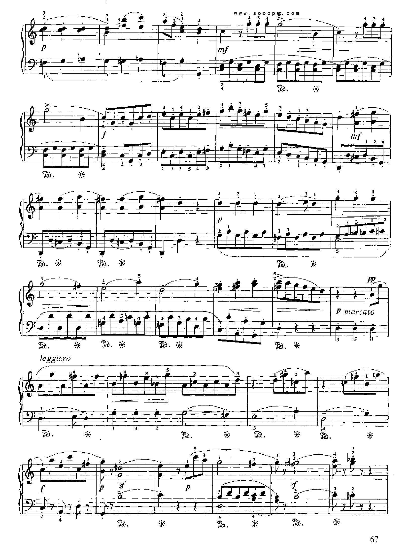 小奏鸣曲(10.) 键盘类 钢琴钢琴曲谱（图6）