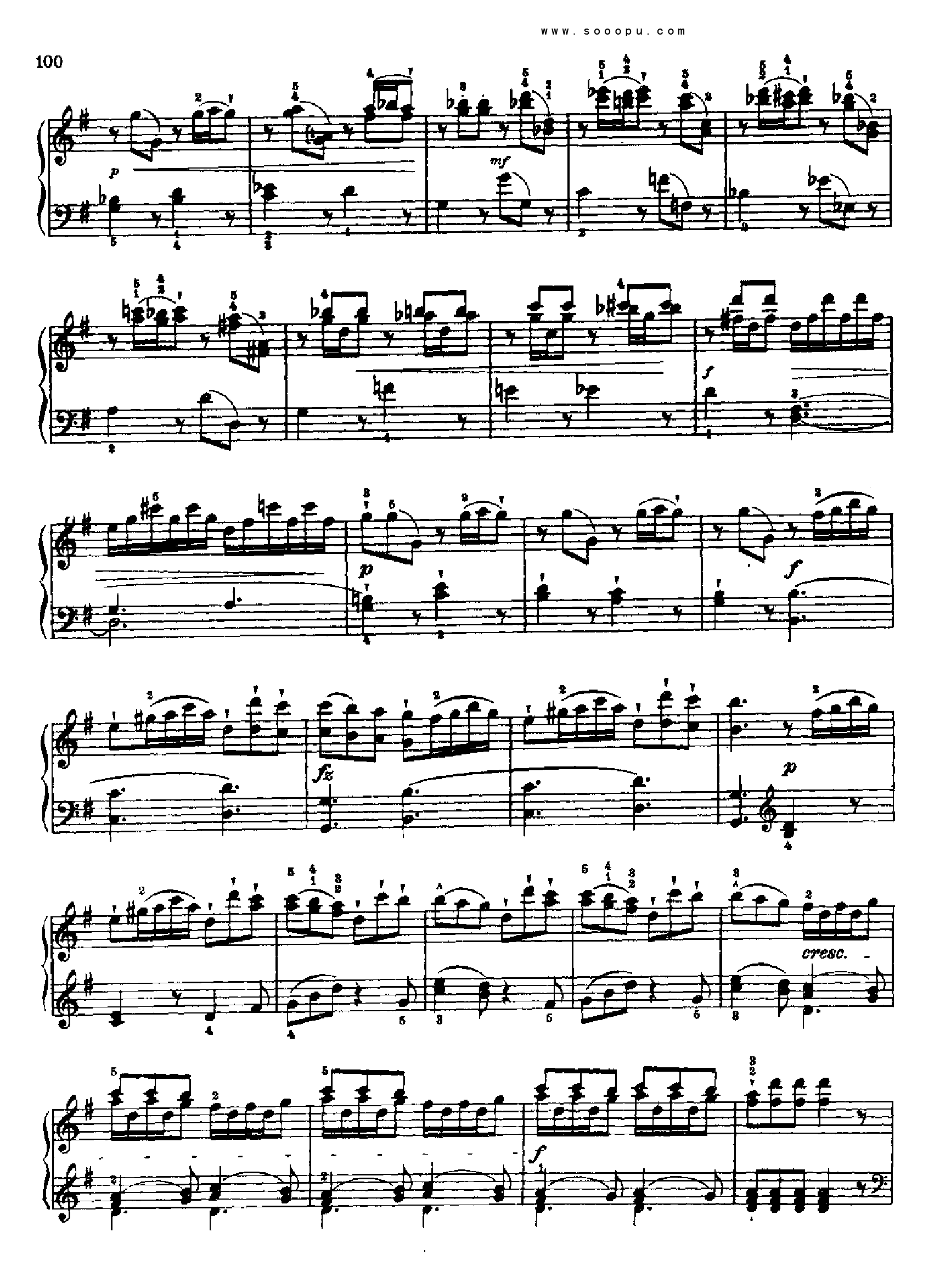 奏鸣曲十(献给奥恩布鲁格的姐妹们)1780年出版 键盘类 钢琴钢琴曲谱（图11）