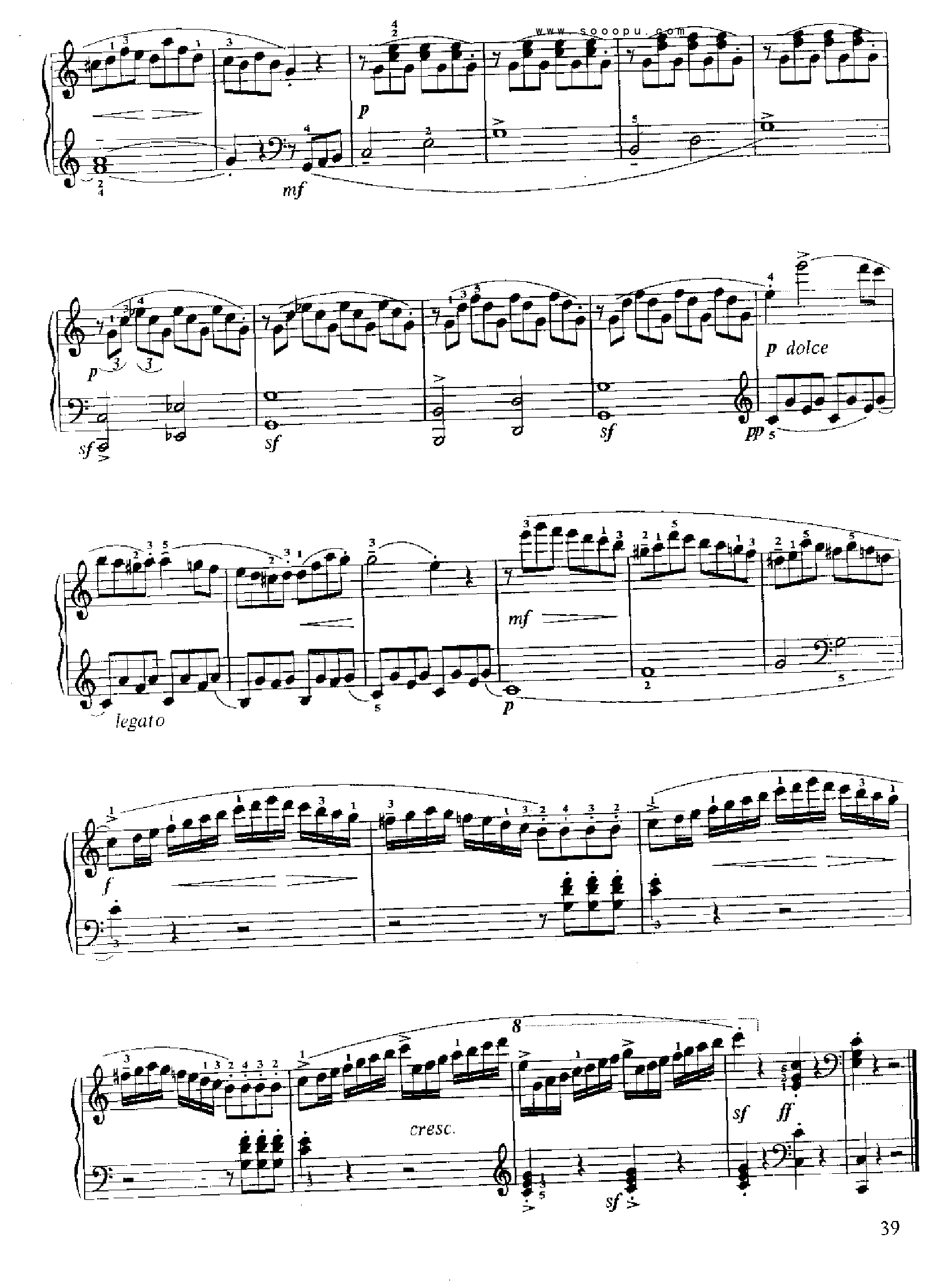 小奏鸣曲op20no1钢琴谱图片