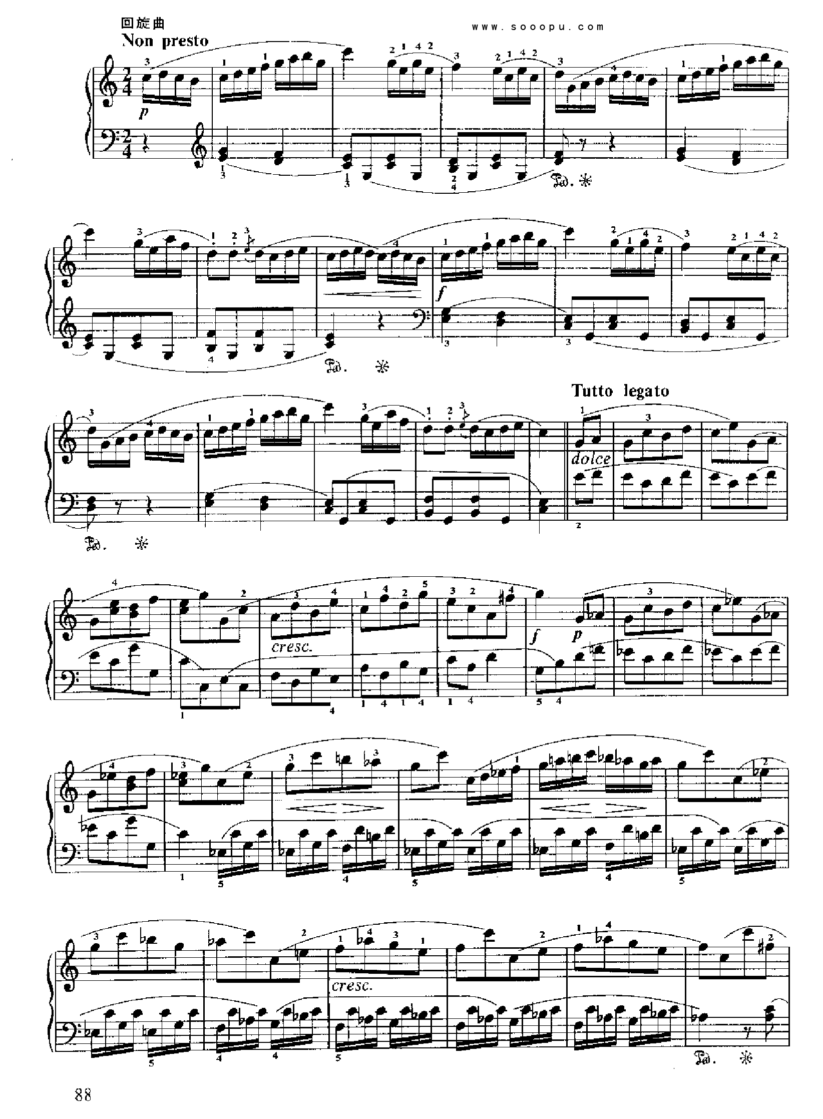小奏鸣曲(Op.20 No.2) 键盘类 钢琴钢琴曲谱（图3）