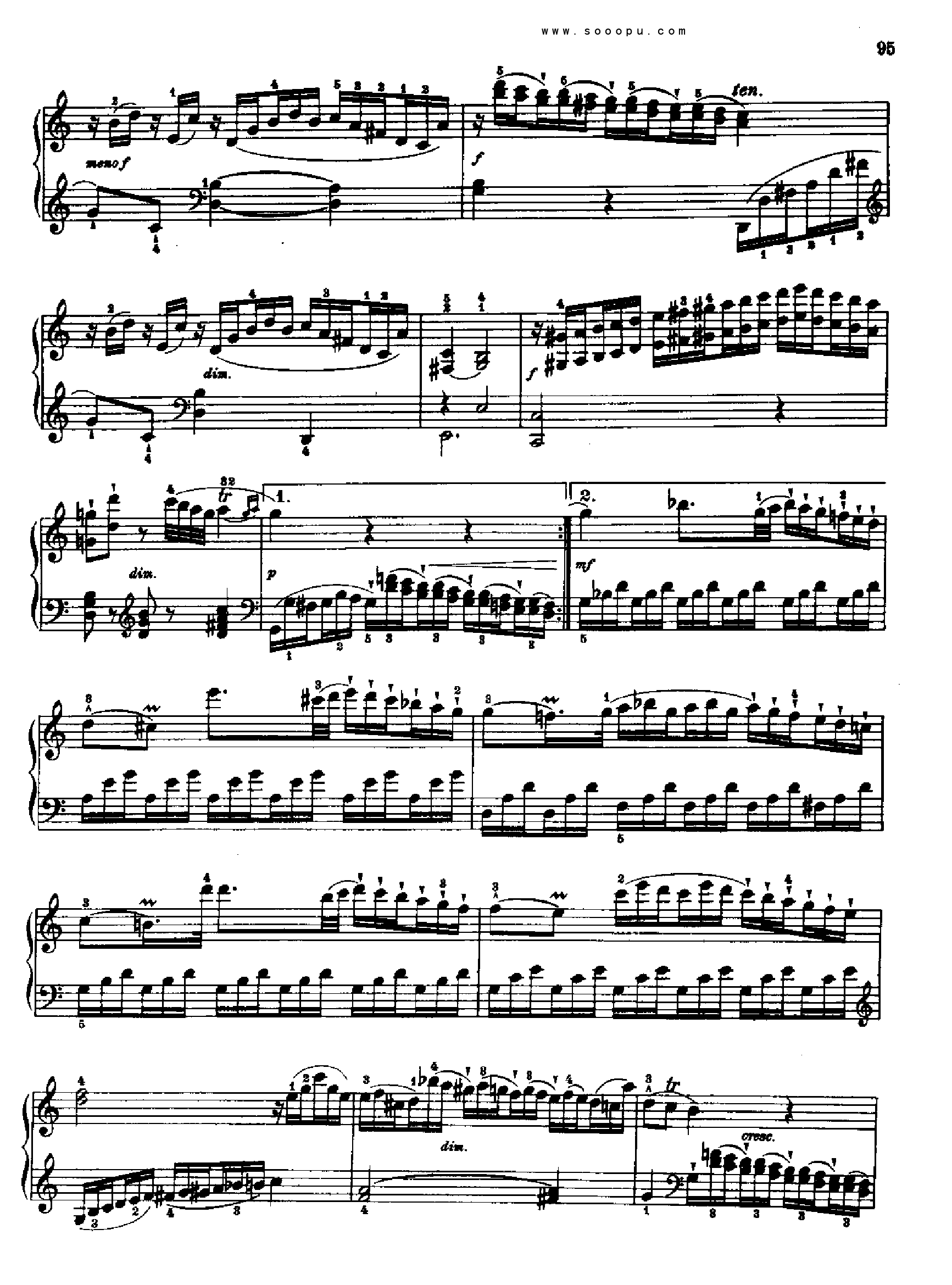 奏鸣曲十(献给奥恩布鲁格的姐妹们)1780年出版 键盘类 钢琴钢琴曲谱（图6）