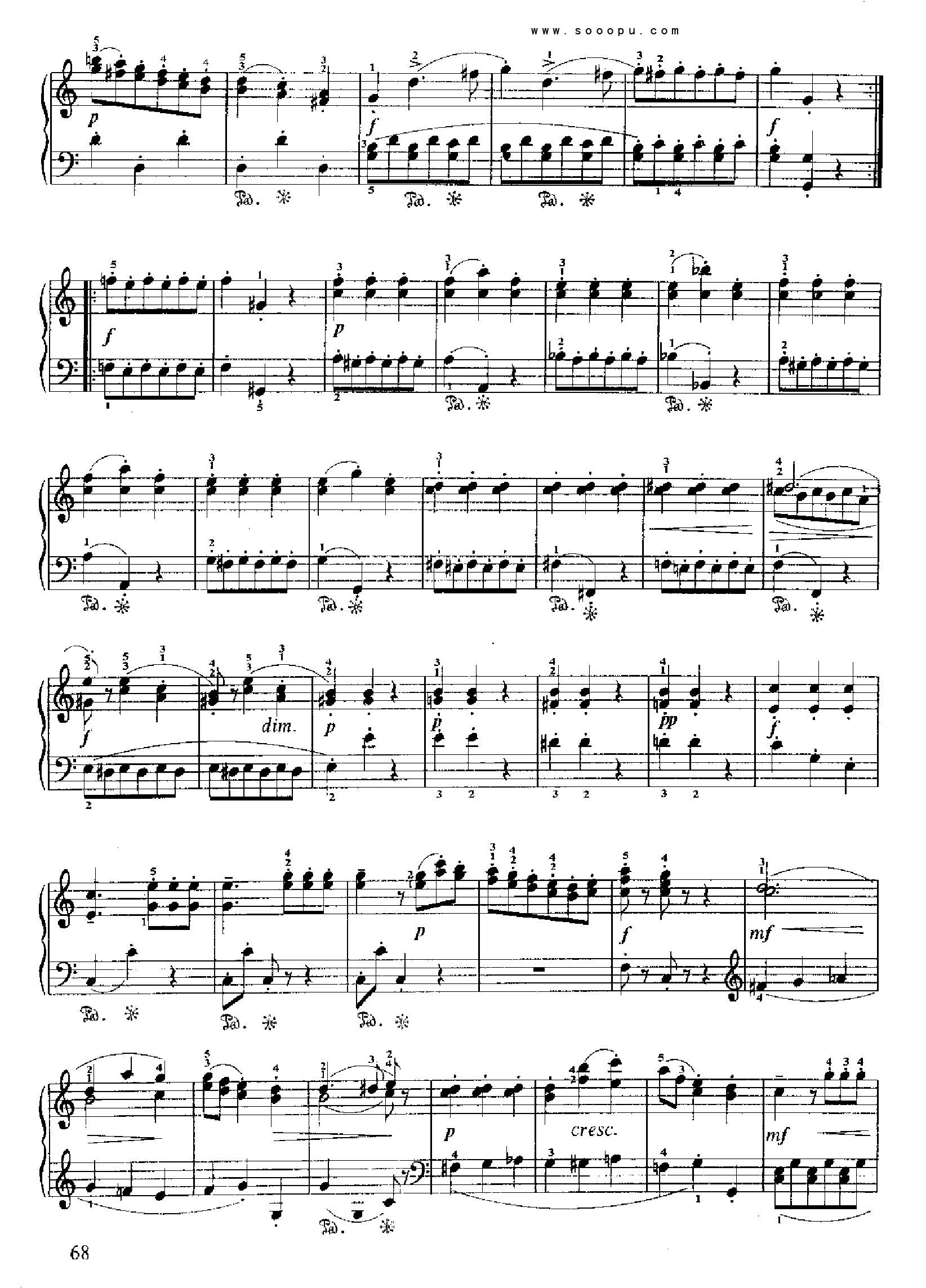 小奏鸣曲(10.) 键盘类 钢琴钢琴曲谱（图7）