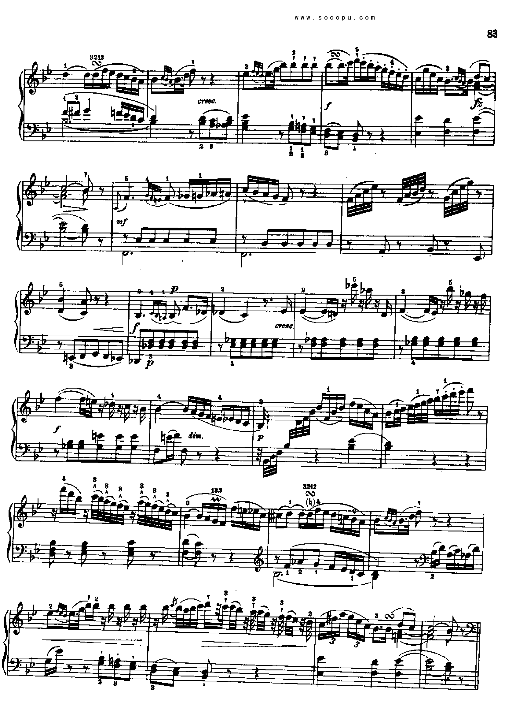 奏鸣曲九为冯.根青格夫人而作1789-1790 键盘类 钢琴钢琴曲谱（图9）