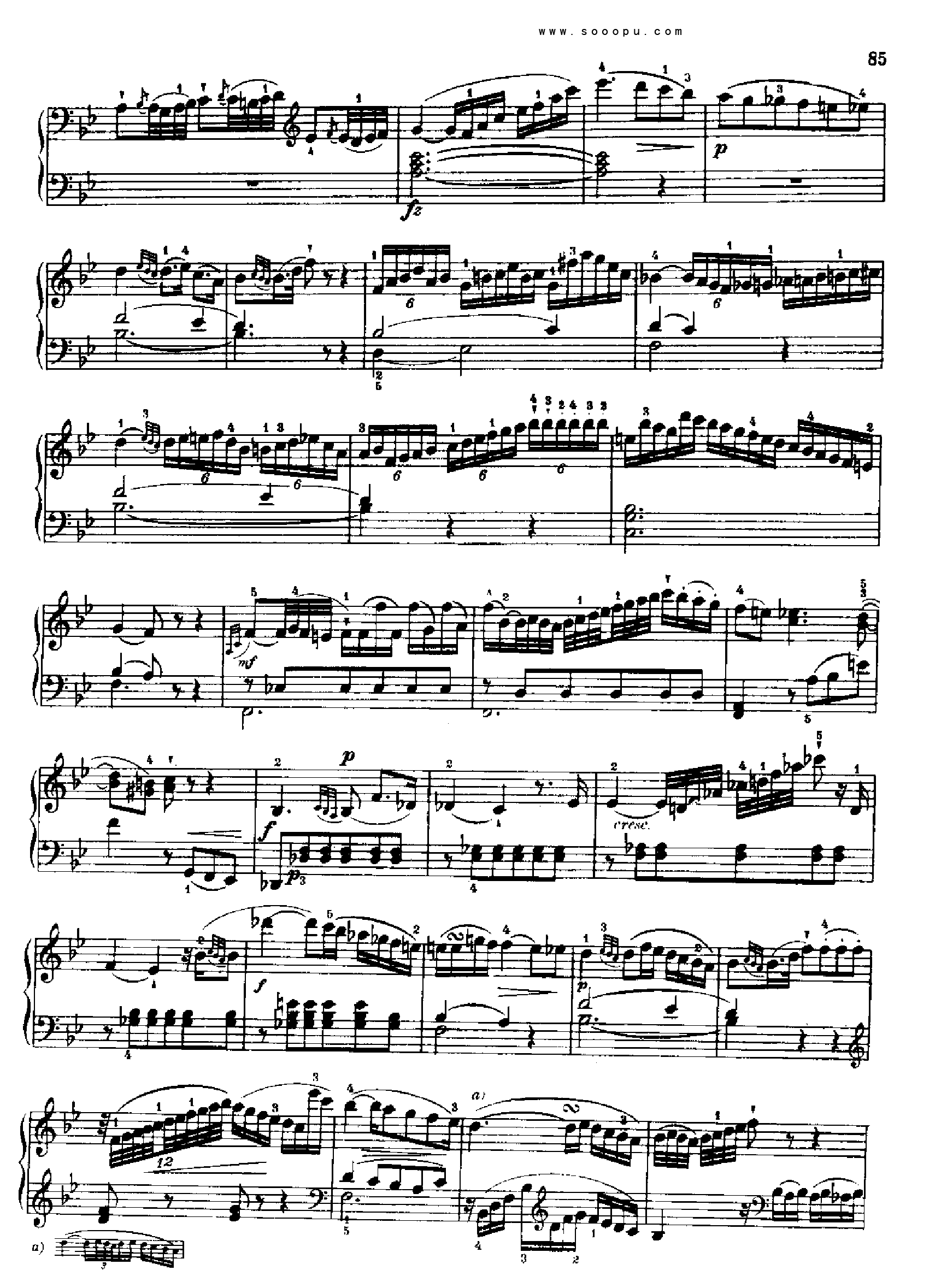 奏鸣曲九为冯.根青格夫人而作1789-1790 键盘类 钢琴钢琴曲谱（图11）