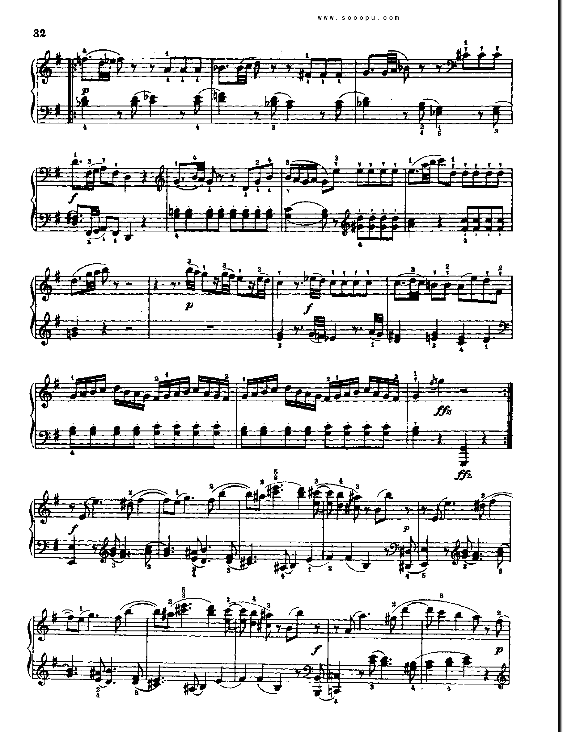 奏鸣曲四(献给埃斯特哈齐王妃)1784年出版 键盘类 钢琴钢琴曲谱（图5）