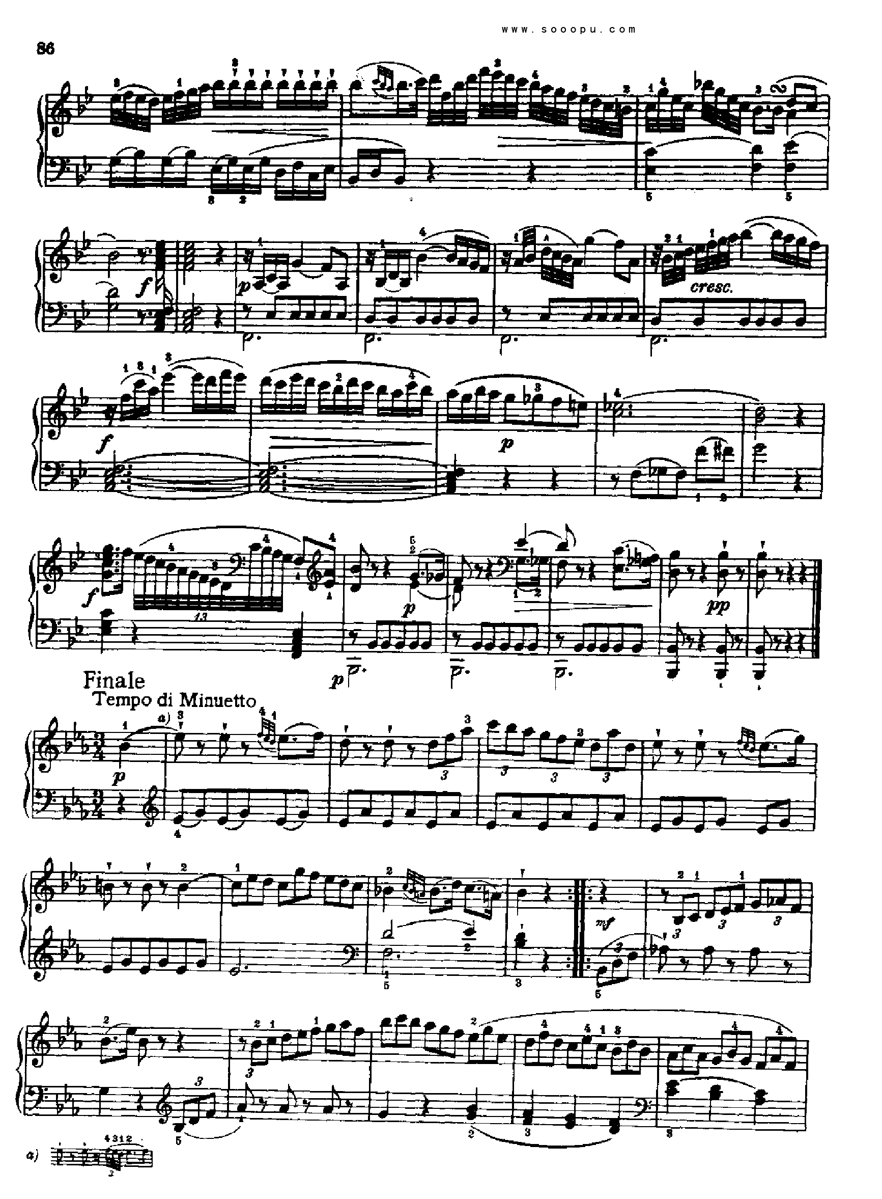 奏鸣曲九为冯.根青格夫人而作1789-1790 键盘类 钢琴钢琴曲谱（图12）