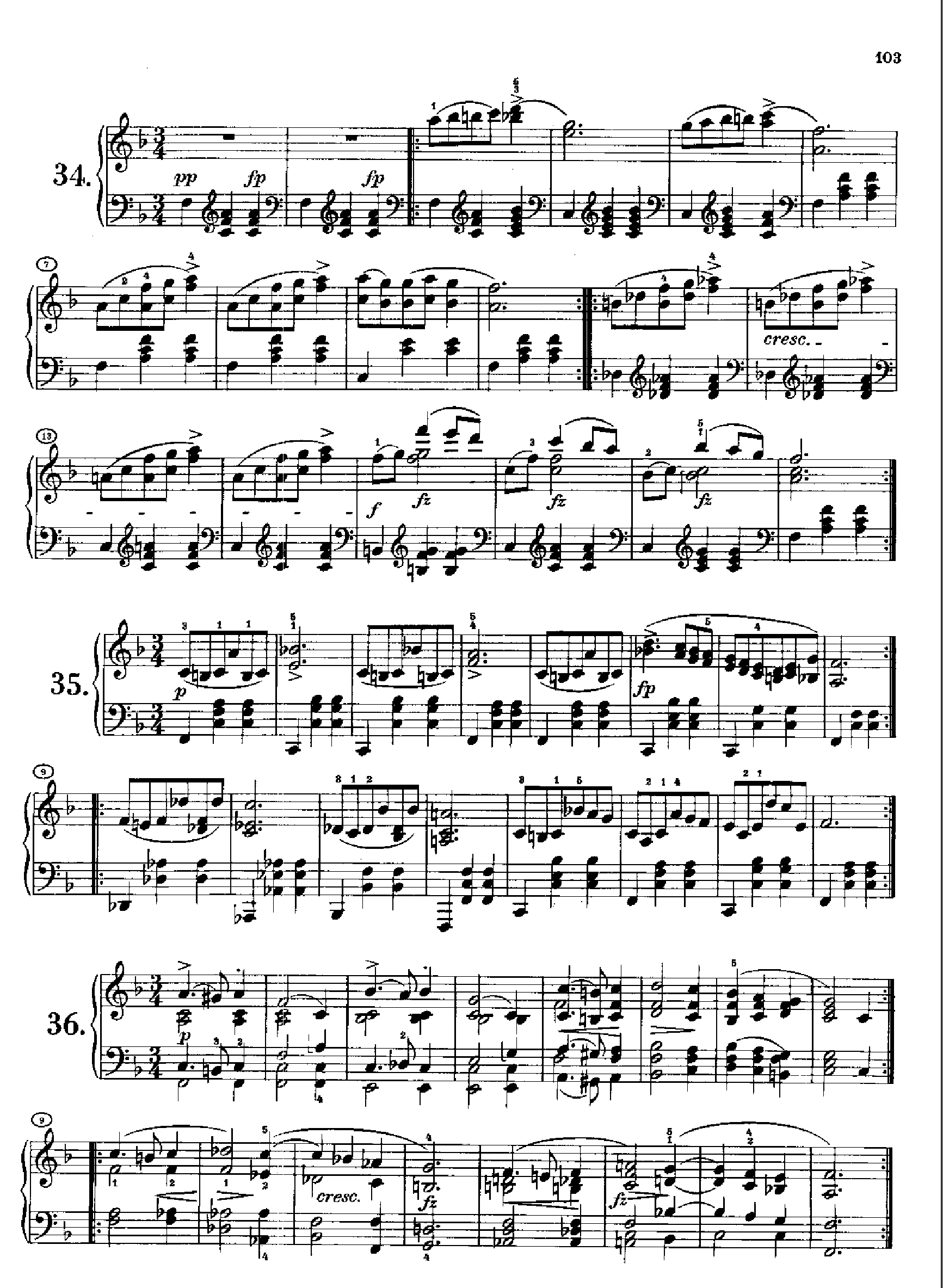 36首原创舞曲又名第一圆舞曲 Opus9.D365 键盘类 钢琴钢琴曲谱（图15）