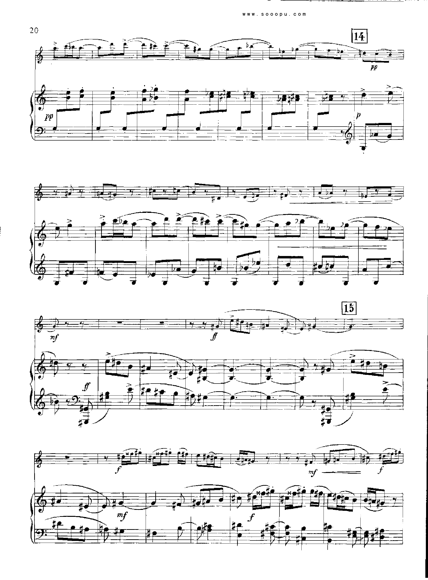 欣德米特双簧管与钢琴奏鸣曲 管乐类 双簧管钢琴曲谱（图20）