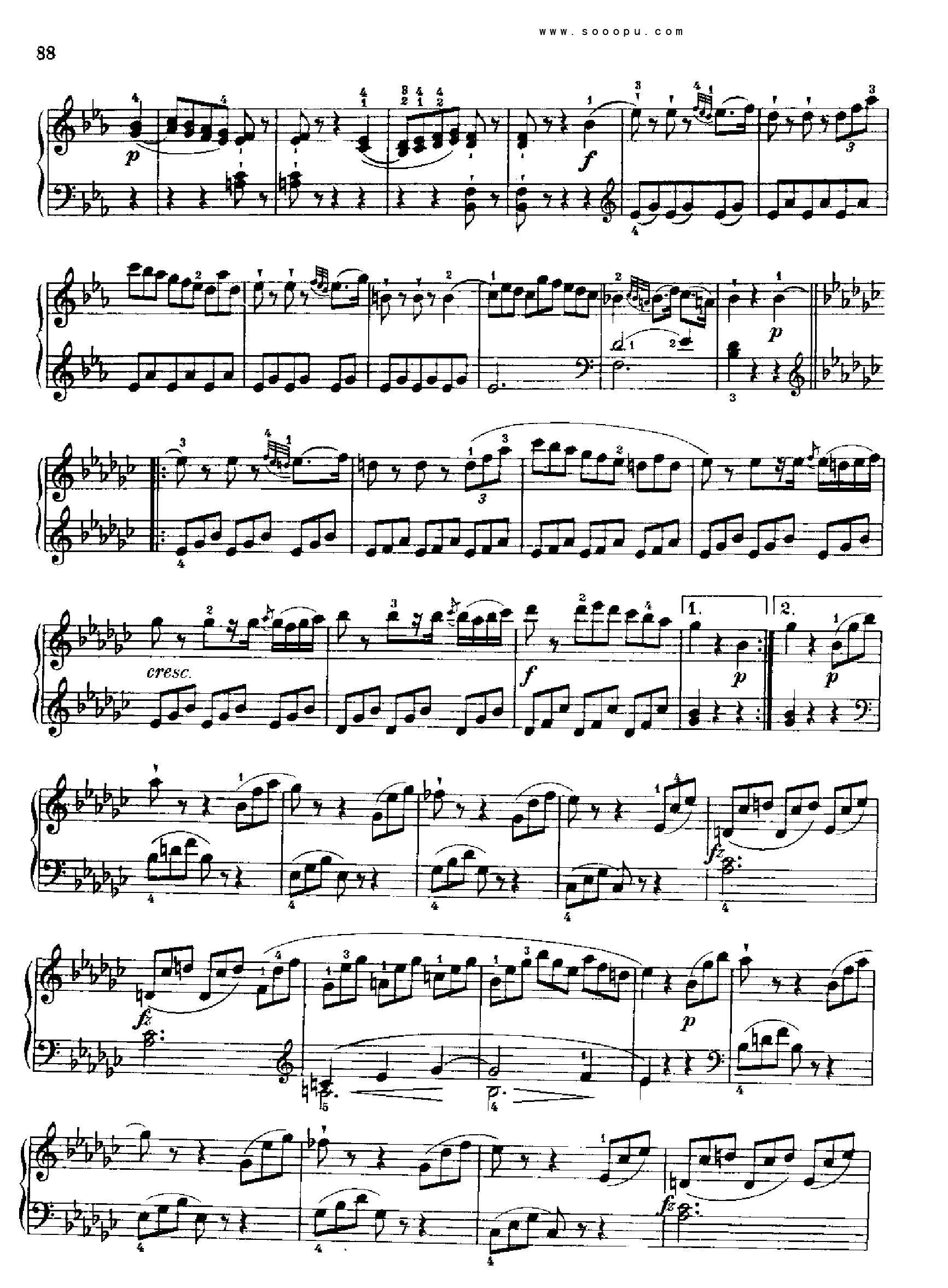 奏鸣曲九为冯.根青格夫人而作1789-1790 键盘类 钢琴钢琴曲谱（图14）