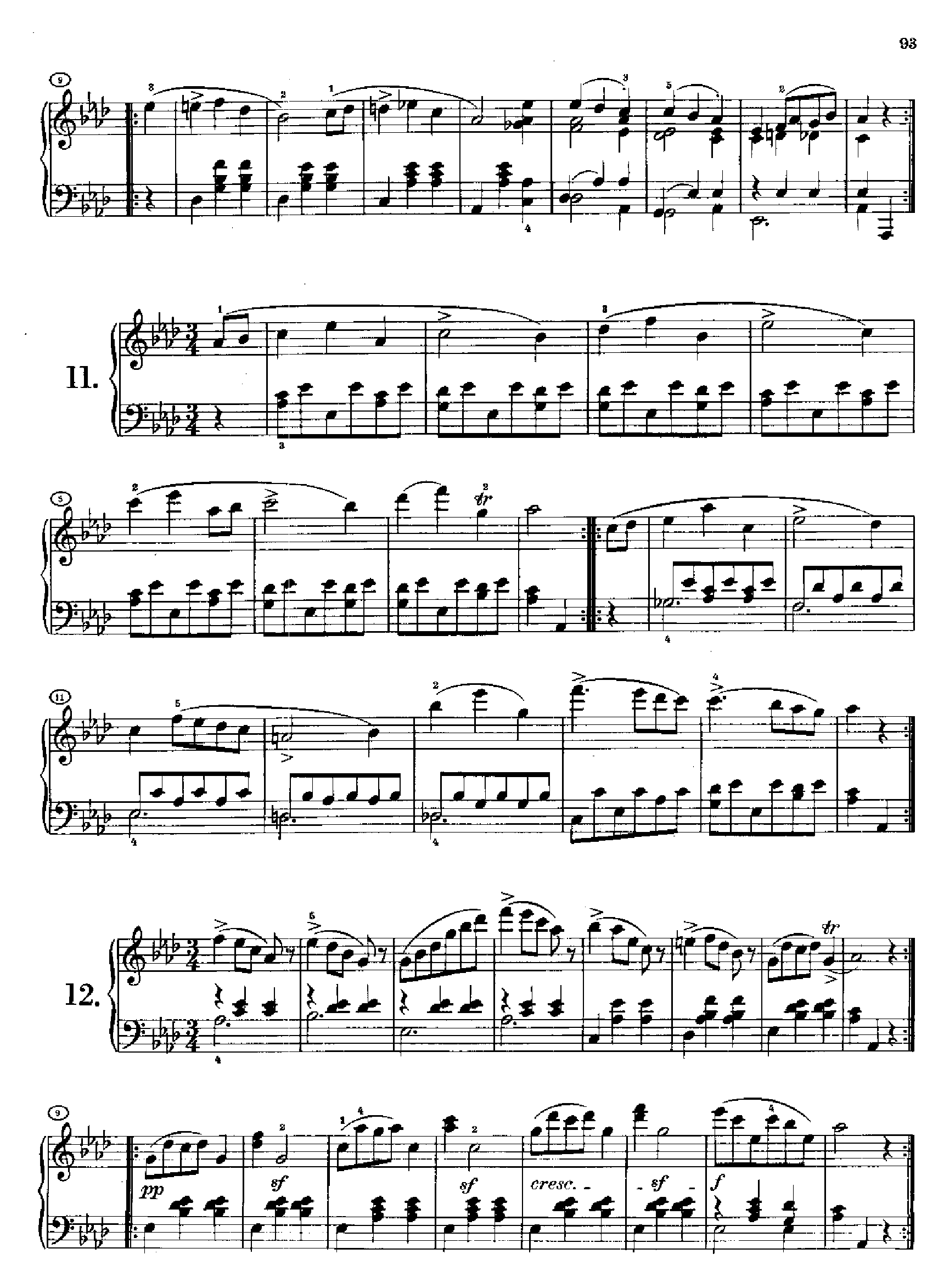 36首原创舞曲又名第一圆舞曲 Opus9.D365 键盘类 钢琴钢琴曲谱（图5）