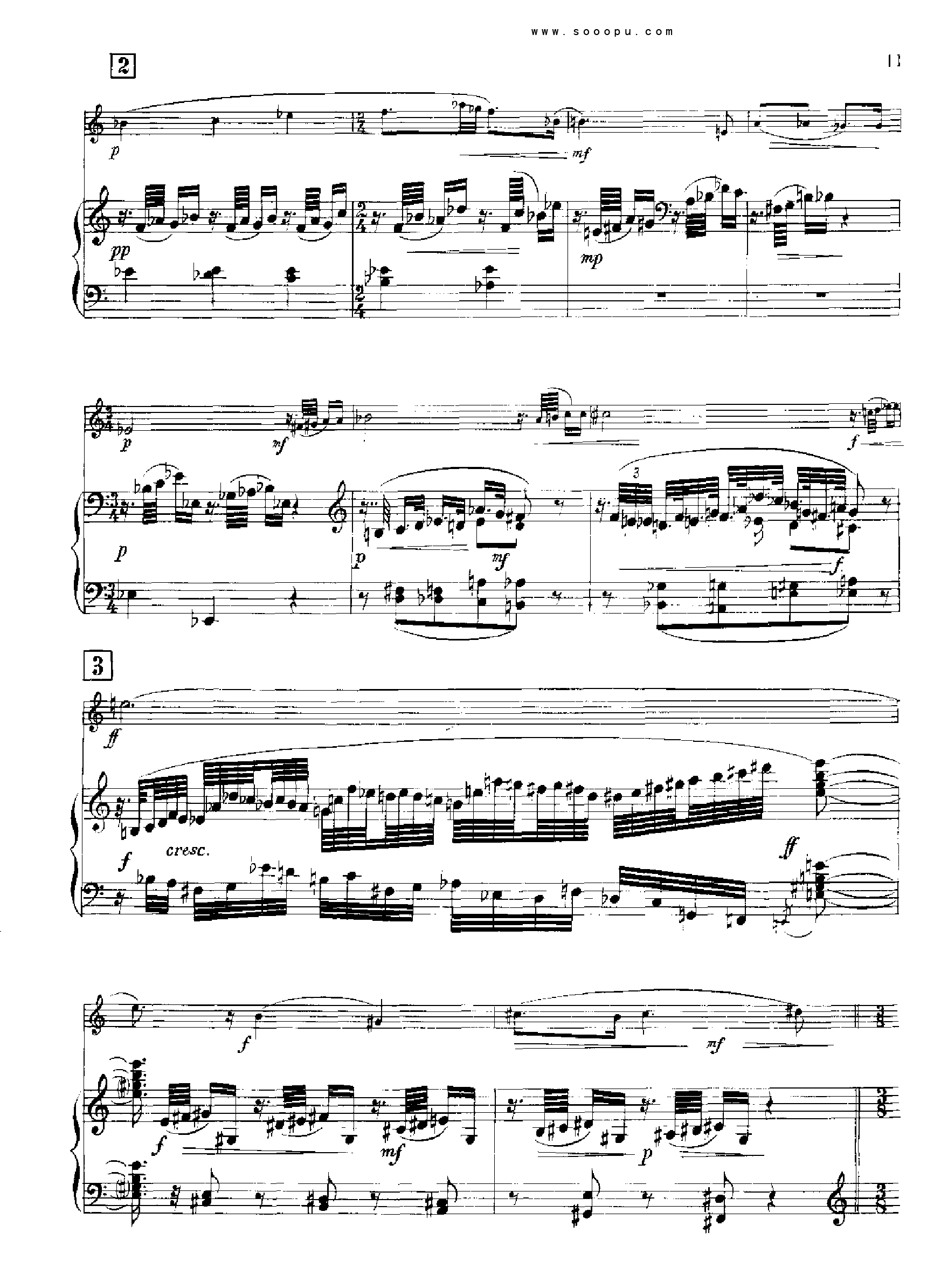 欣德米特双簧管与钢琴奏鸣曲 管乐类 双簧管钢琴曲谱（图11）