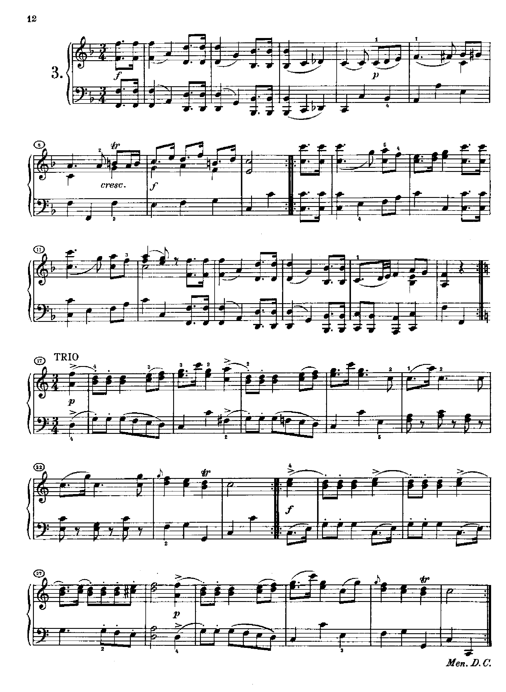 20首小步舞曲(1813年创作) 键盘类 钢琴钢琴曲谱（图3）