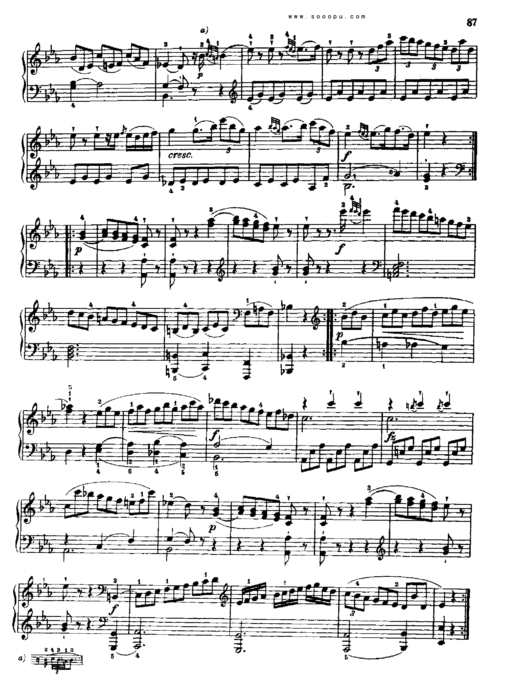 奏鸣曲九为冯.根青格夫人而作1789-1790 键盘类 钢琴钢琴曲谱（图13）