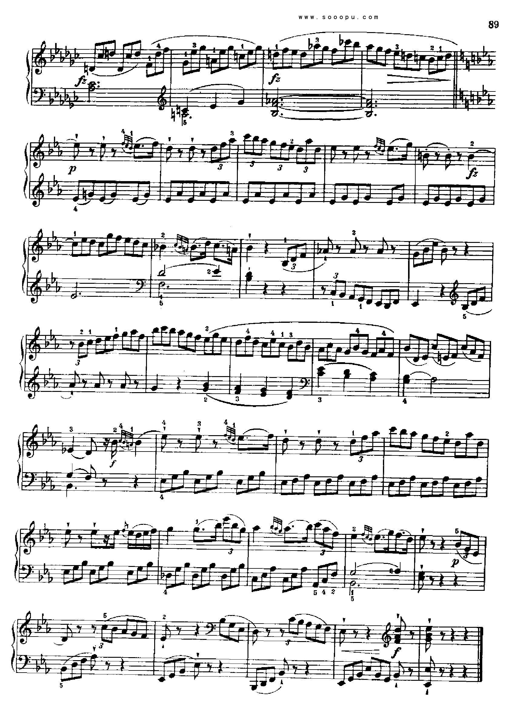 奏鸣曲九为冯.根青格夫人而作1789-1790 键盘类 钢琴钢琴曲谱（图15）