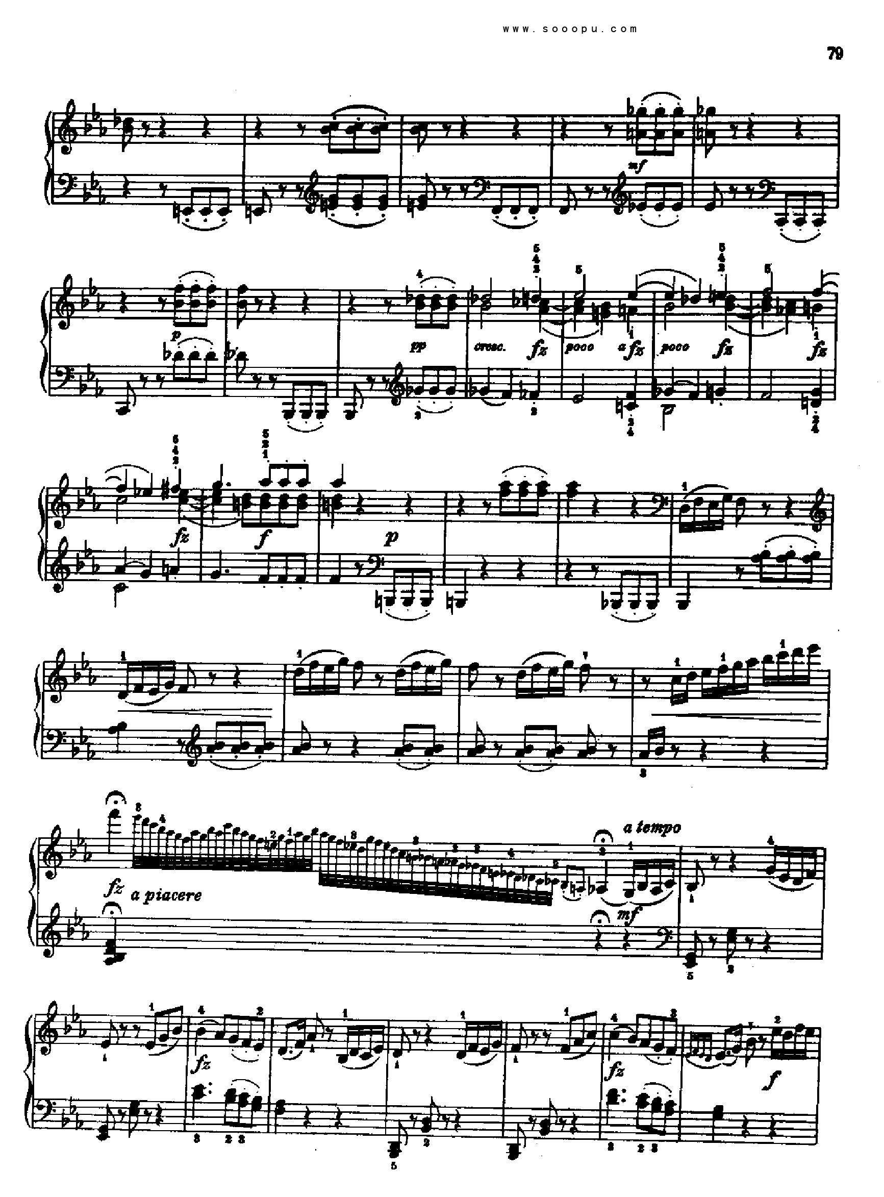 奏鸣曲九为冯.根青格夫人而作1789-1790 键盘类 钢琴钢琴曲谱（图5）