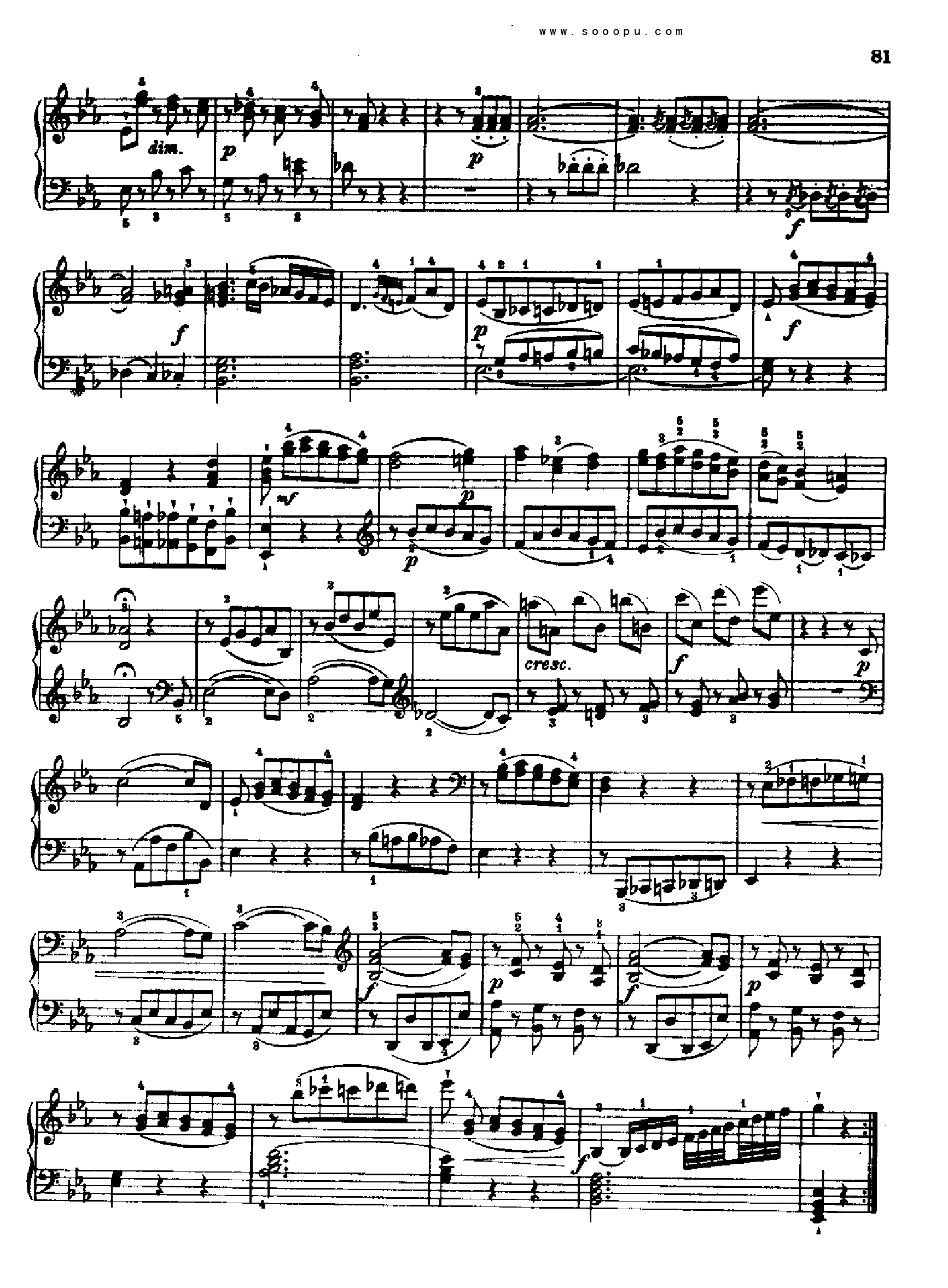 奏鸣曲九为冯.根青格夫人而作1789-1790 键盘类 钢琴钢琴曲谱（图7）