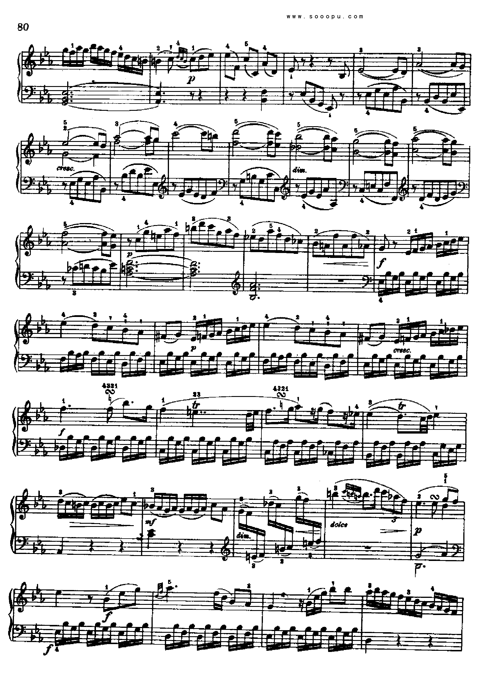 奏鸣曲九为冯.根青格夫人而作1789-1790 键盘类 钢琴钢琴曲谱（图6）