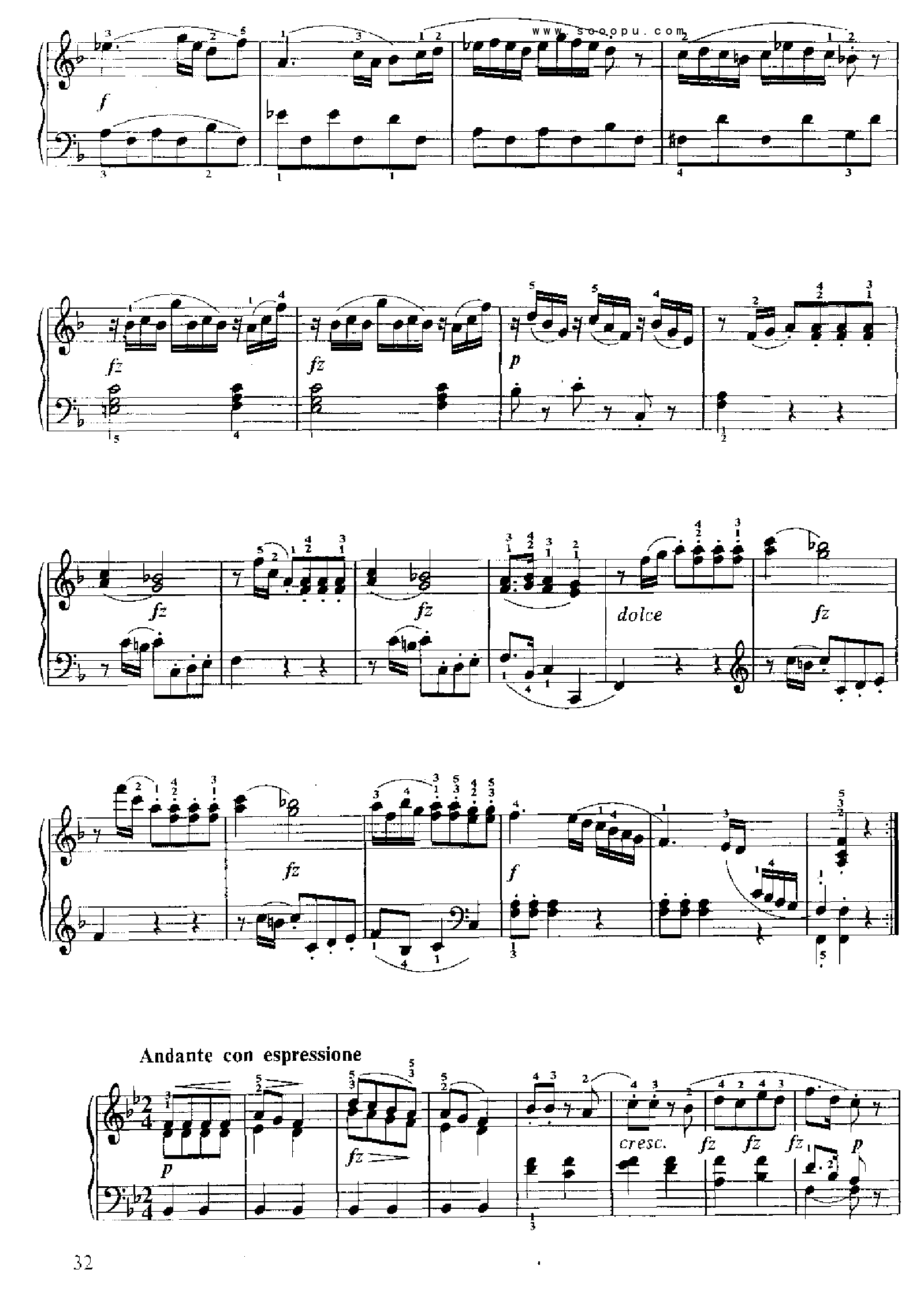 小奏鸣曲(Op.36 No.4) 键盘类 钢琴钢琴曲谱（图3）