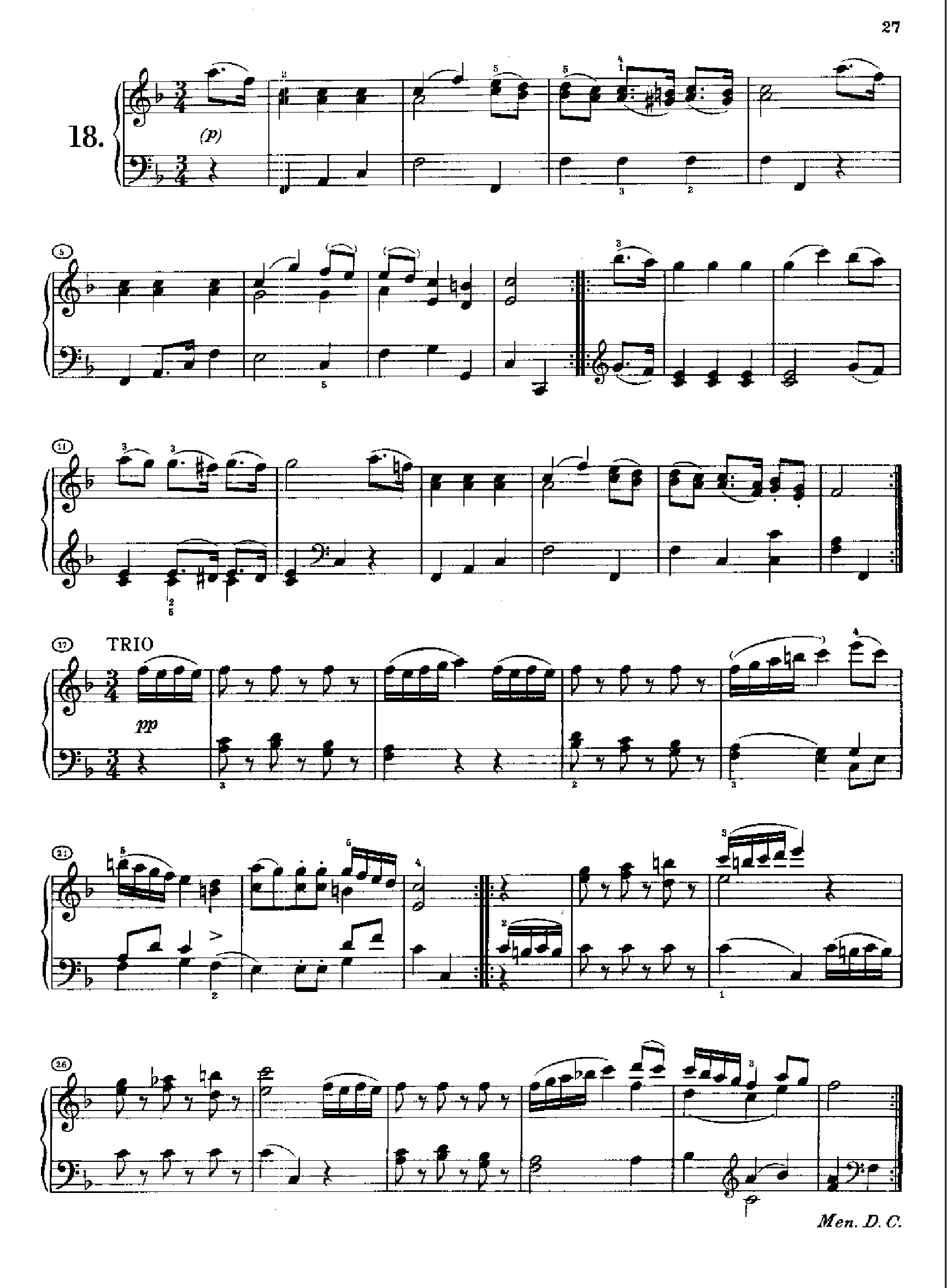 20首小步舞曲(1813年创作) 键盘类 钢琴钢琴曲谱（图18）
