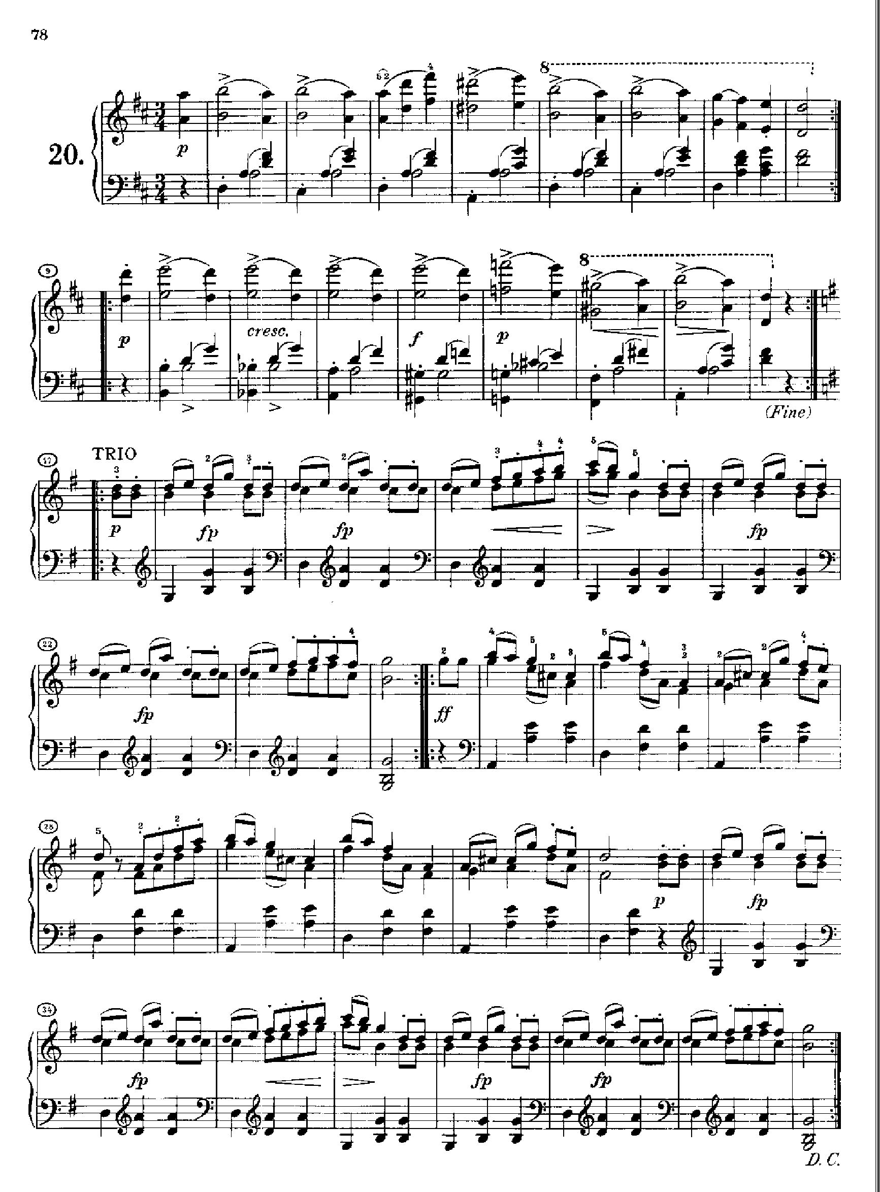 20首圆舞曲又名最后的圆舞曲opus127(身后出版).D146(1 键盘类 钢琴钢琴曲谱（图17）