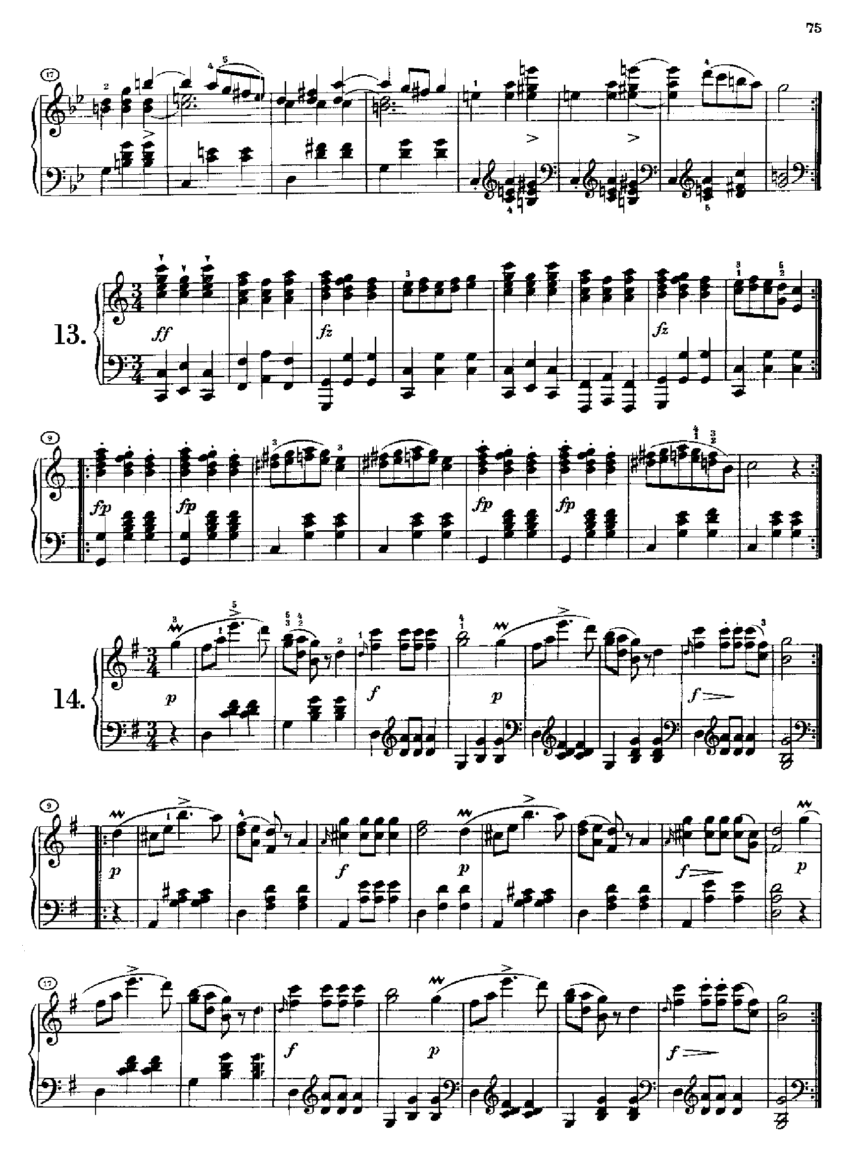 20首圆舞曲又名最后的圆舞曲opus127(身后出版).D146(1 键盘类 钢琴钢琴曲谱（图14）
