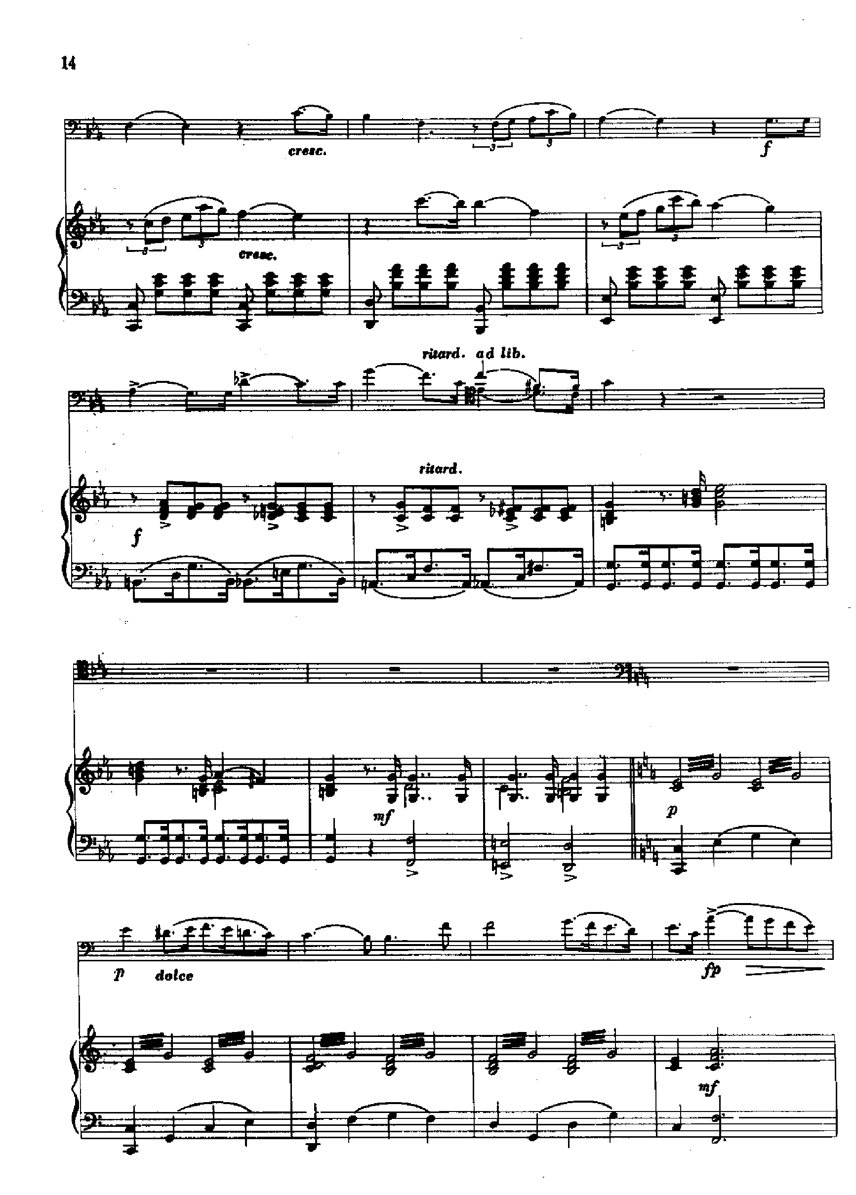 浪漫曲(钢伴) 管乐类 长号钢琴曲谱（图6）