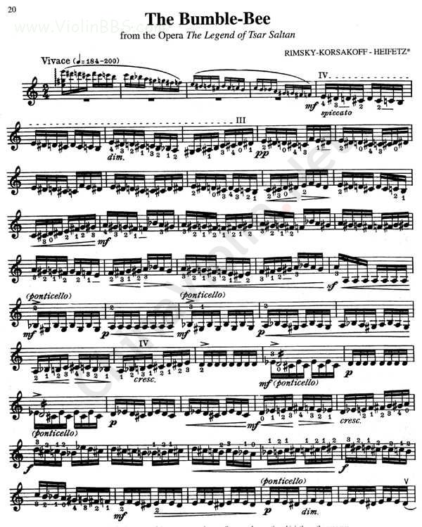 the bumble-bee钢琴曲谱（图1）
